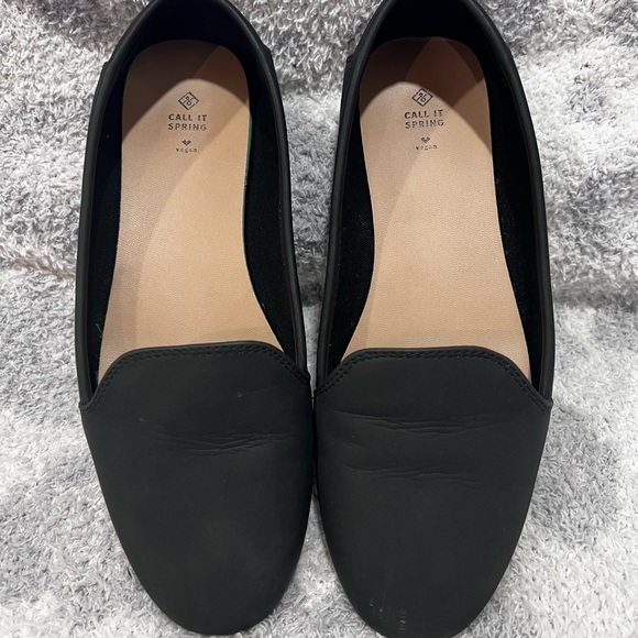 CALL IT SPRING VEGAN Fibocchi Black Ballet Flat Loafer Low heel 7.0- 7.5 - Picture 6 of 8